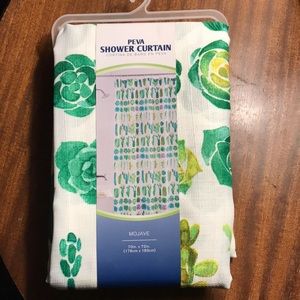 Super Cute Succulent Cactus Shower Curtain